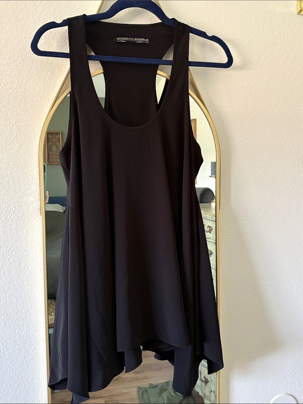 Allsaints Women's Black Racerback Tank Top